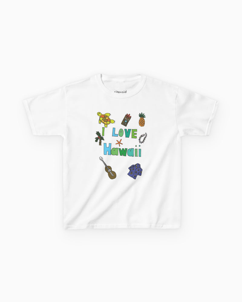 Folded Rita+Sid kids t-shirts packed for travel