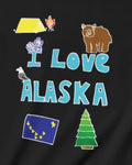 I Love Alaska in White