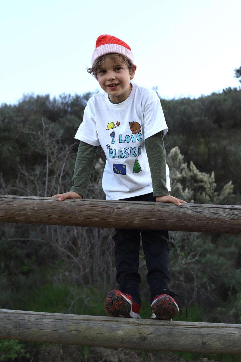 I Love Alaska in Black