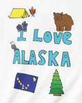I Love Alaska in Black