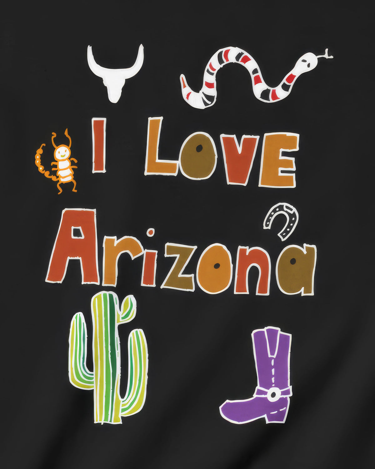 I Love Arizona in Black