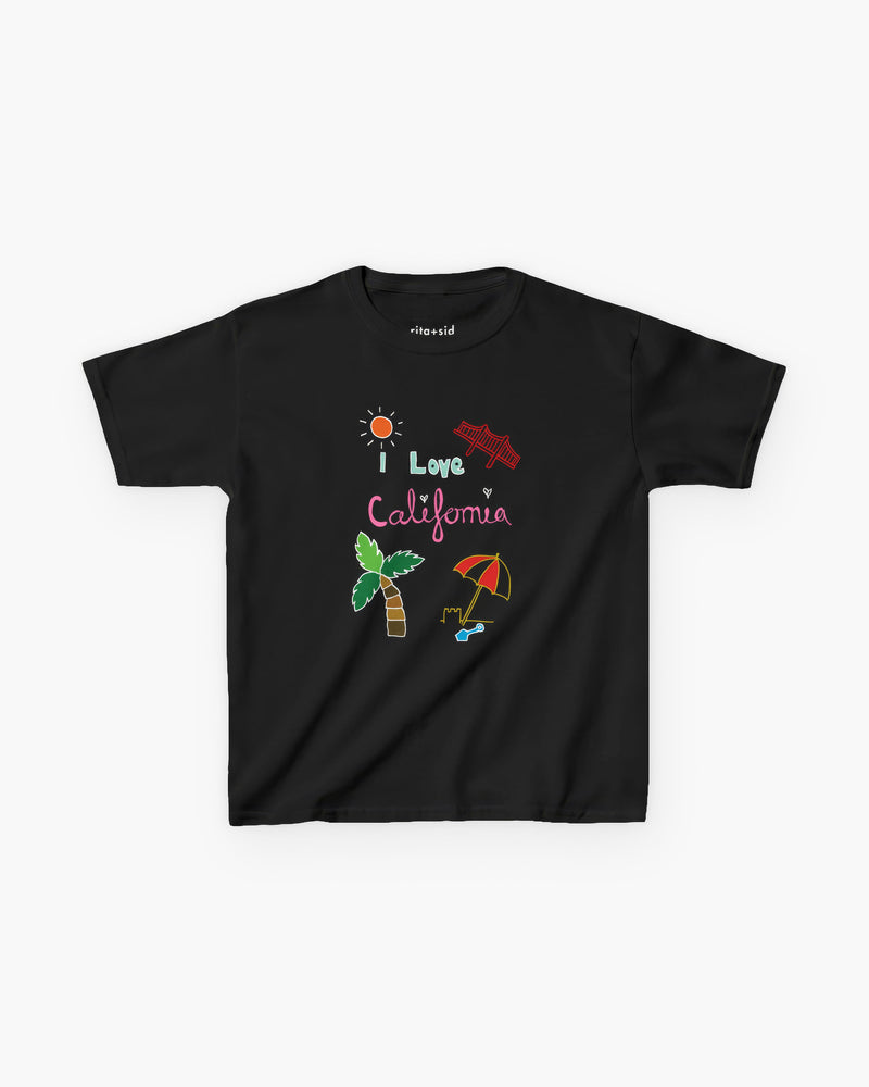 I Love California in Black