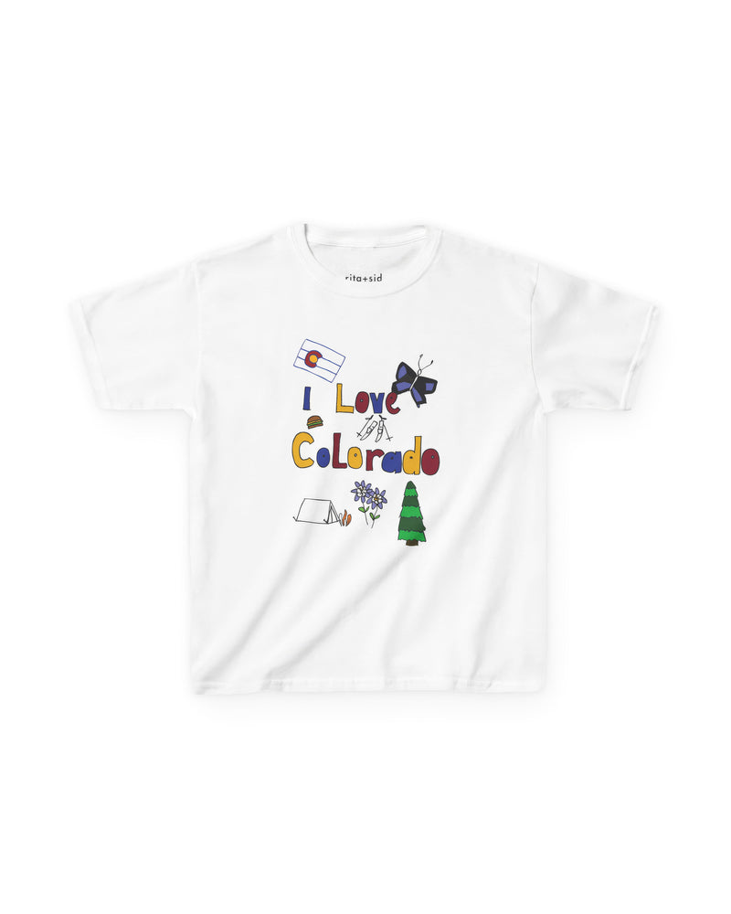 I Love Colorado in White