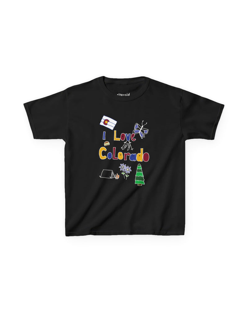 I Love Colorado in White