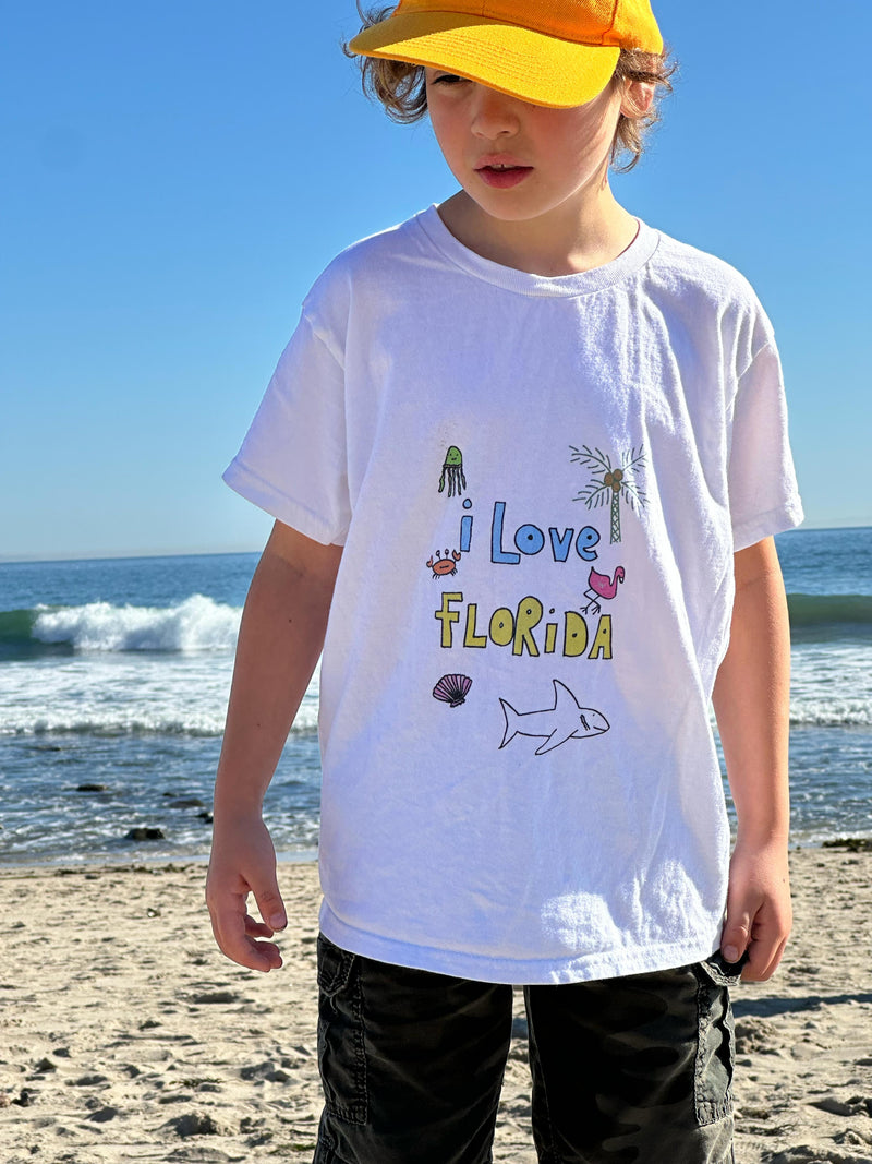 I Love Florida in White