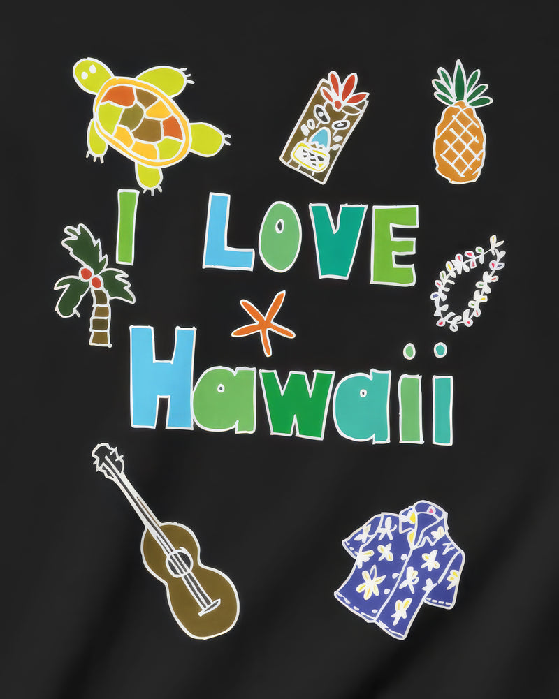 I Love Hawaii in Black
