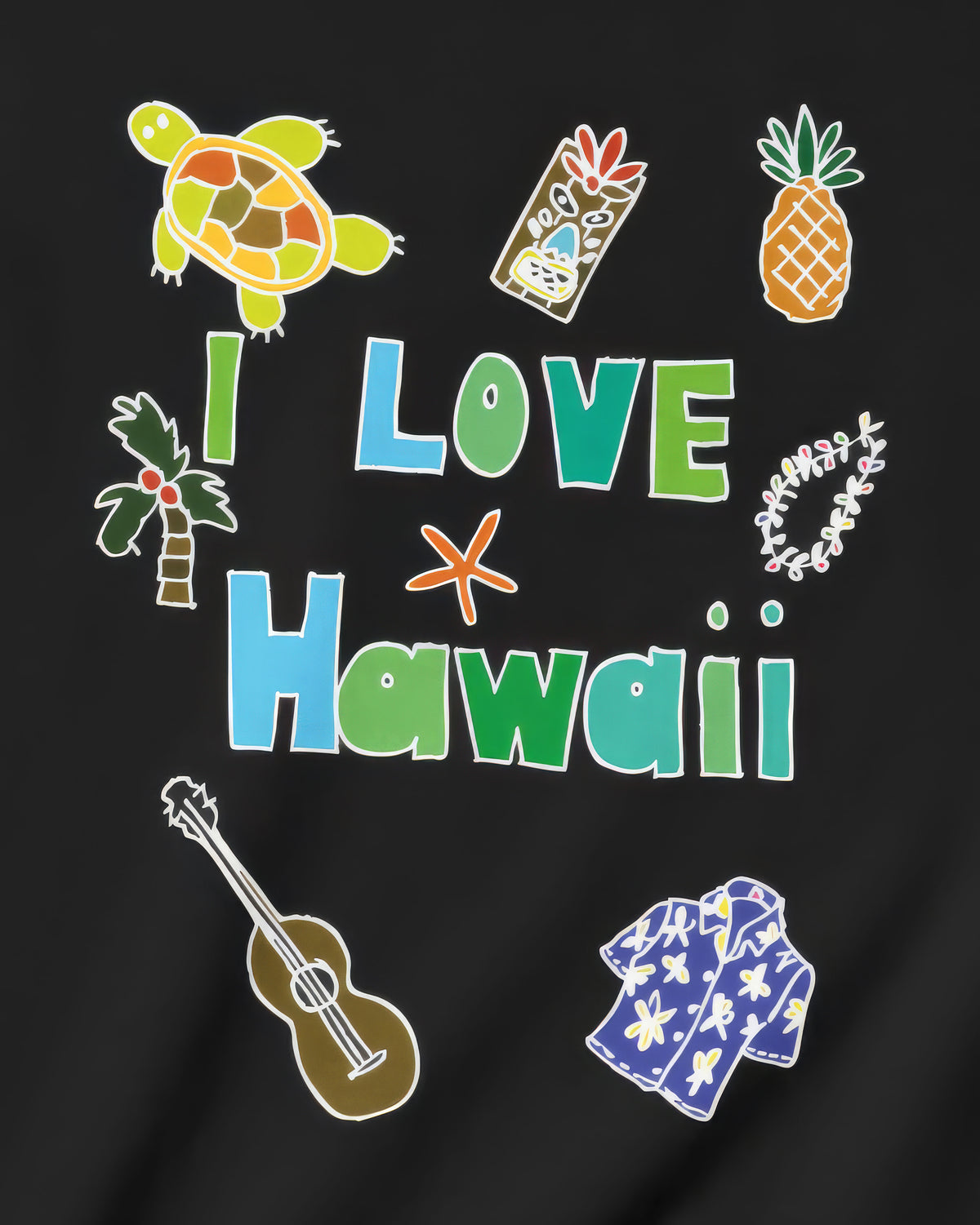 I Love Hawaii in White