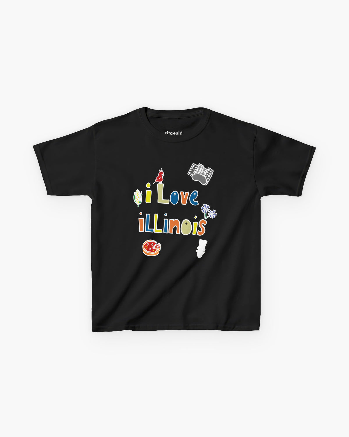 I Love Illinois in Black