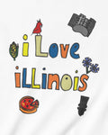 I Love Illinois in Black