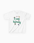 I Love Kentucky in White