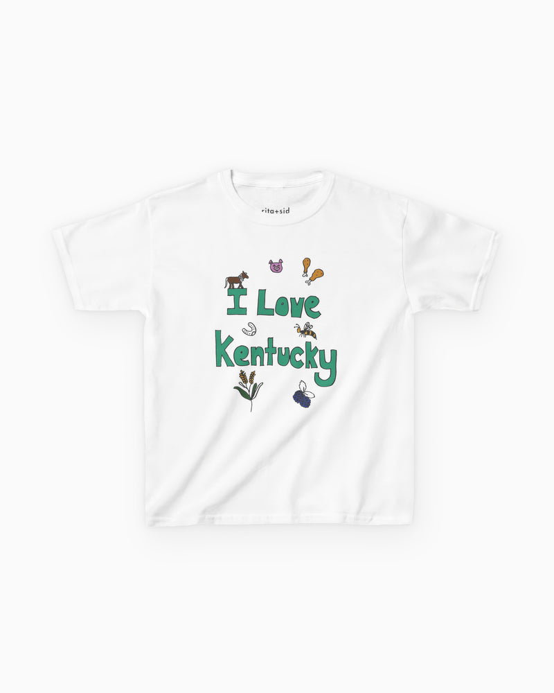 I Love Kentucky in White