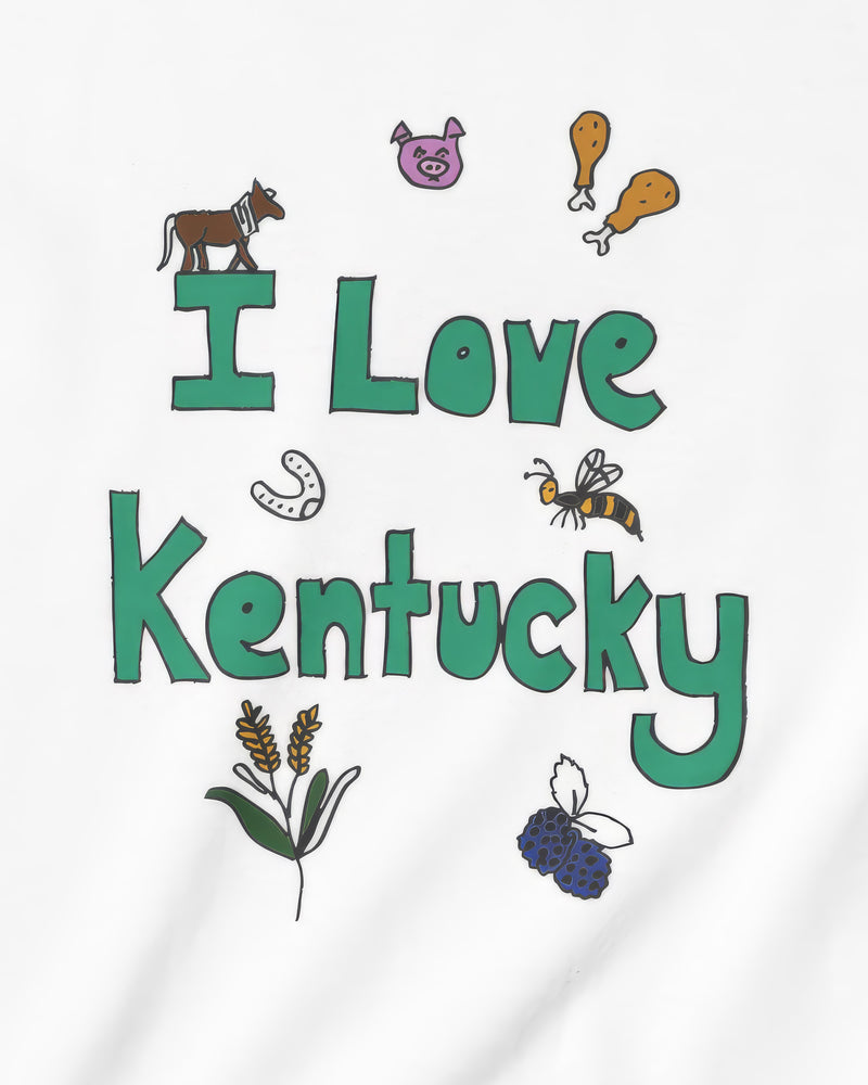 I Love Kentucky in White