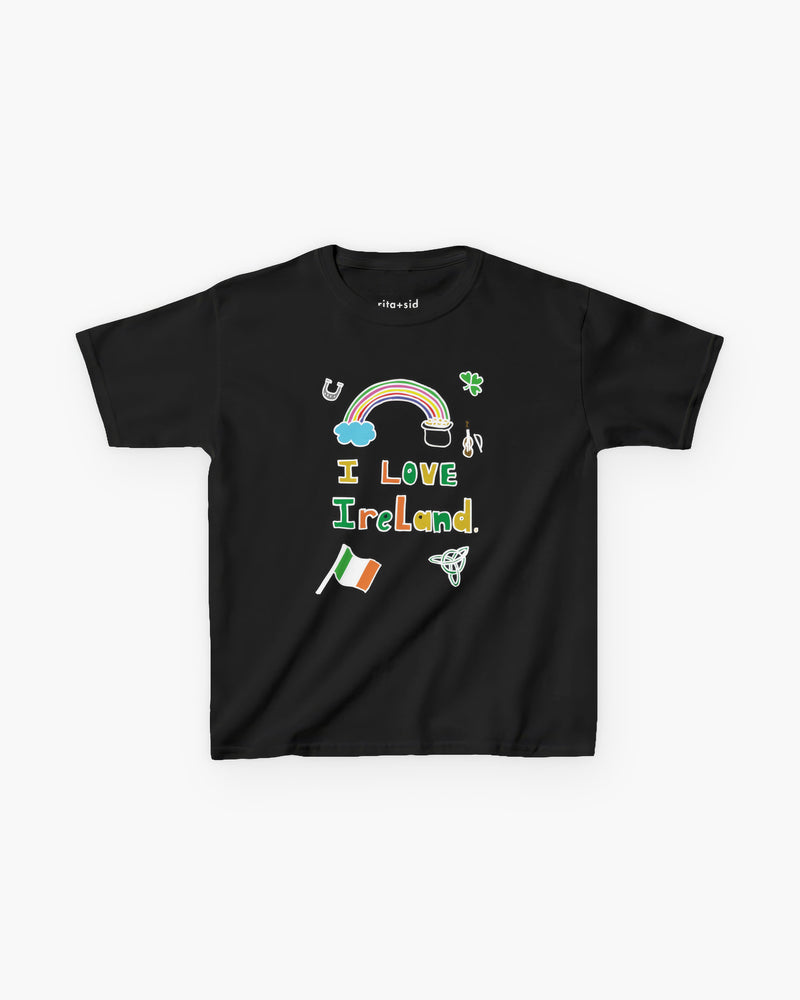 I Love Ireland in Black