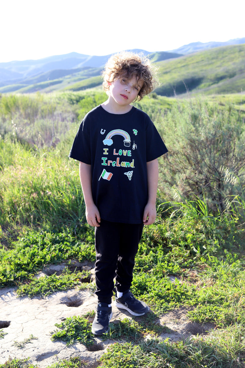 I Love Ireland in Black