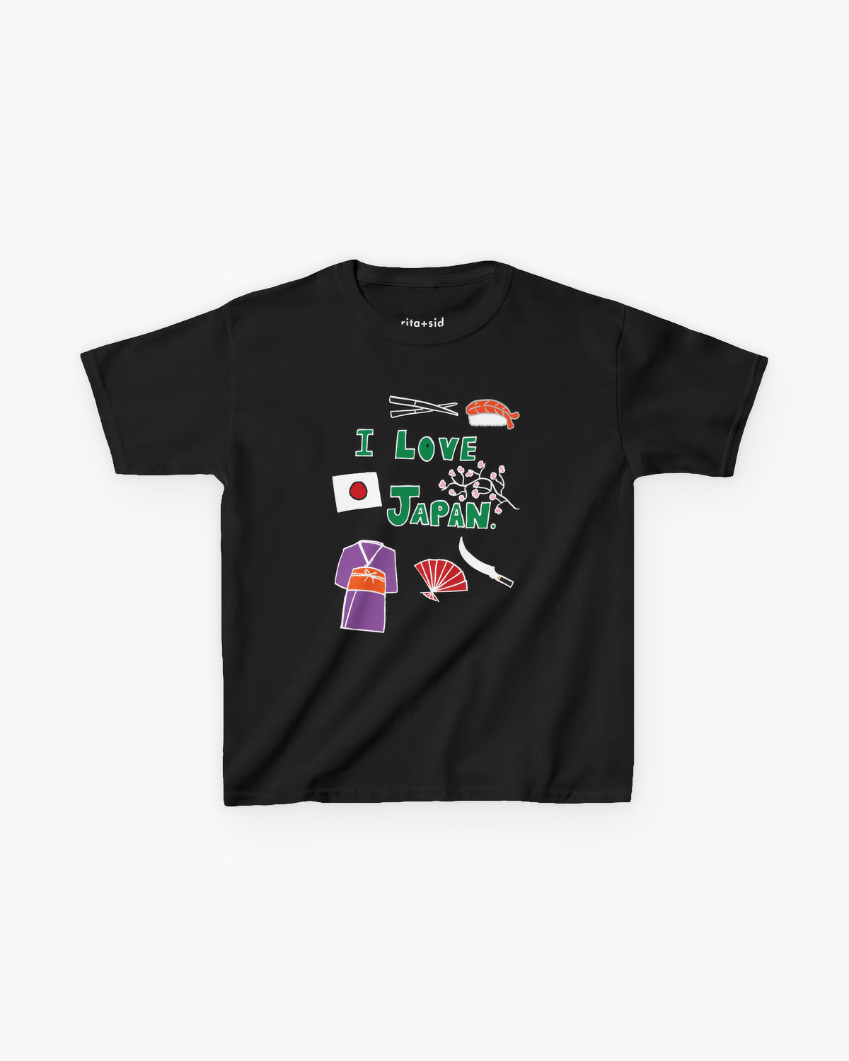 I Love Japan in Black