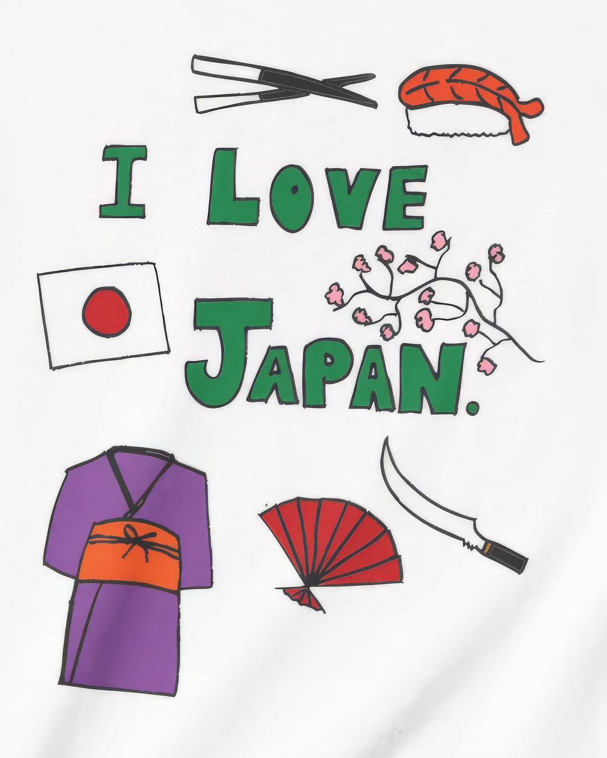 I Love Japan in Black