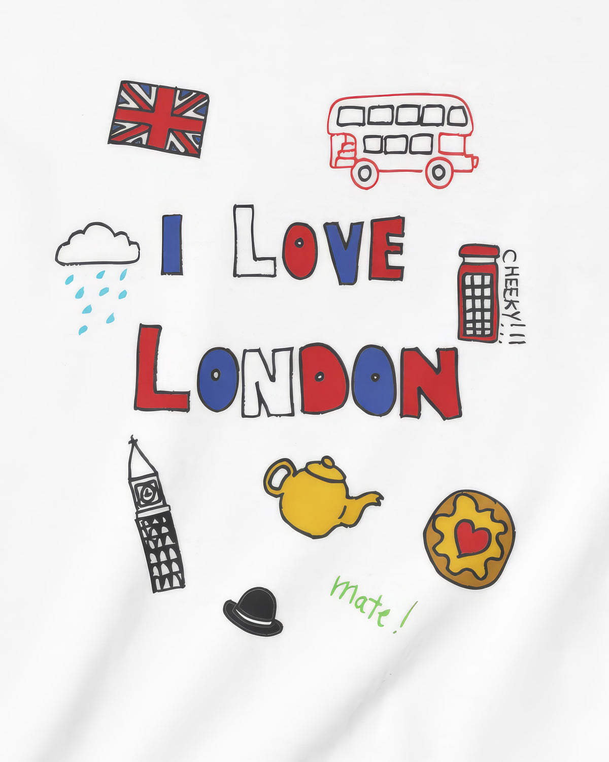 I Love London in White
