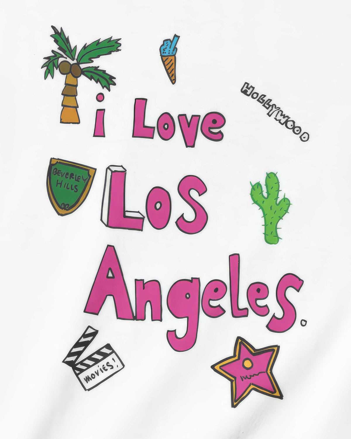 I Love Los Angeles in White