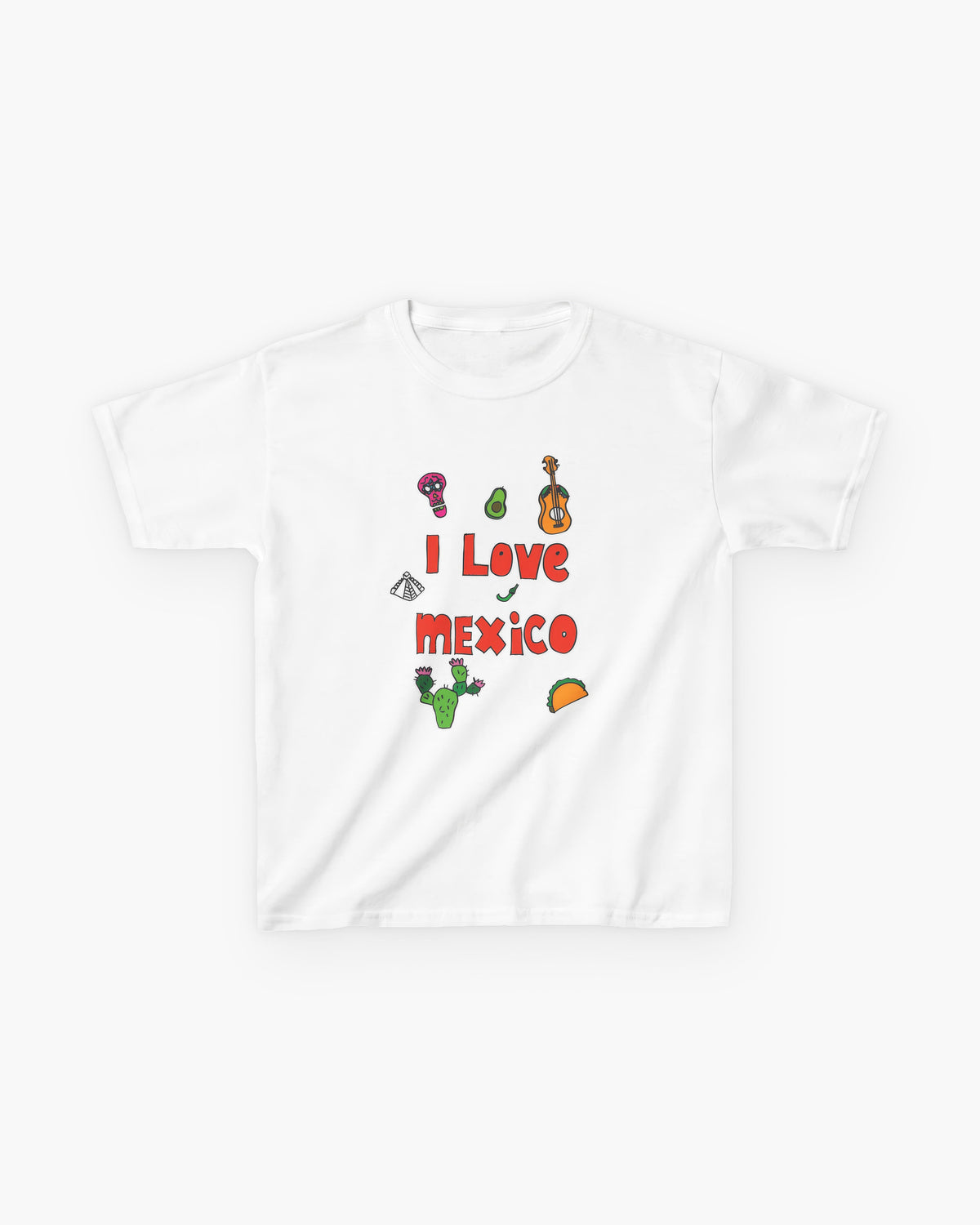 I Love Mexico in White
