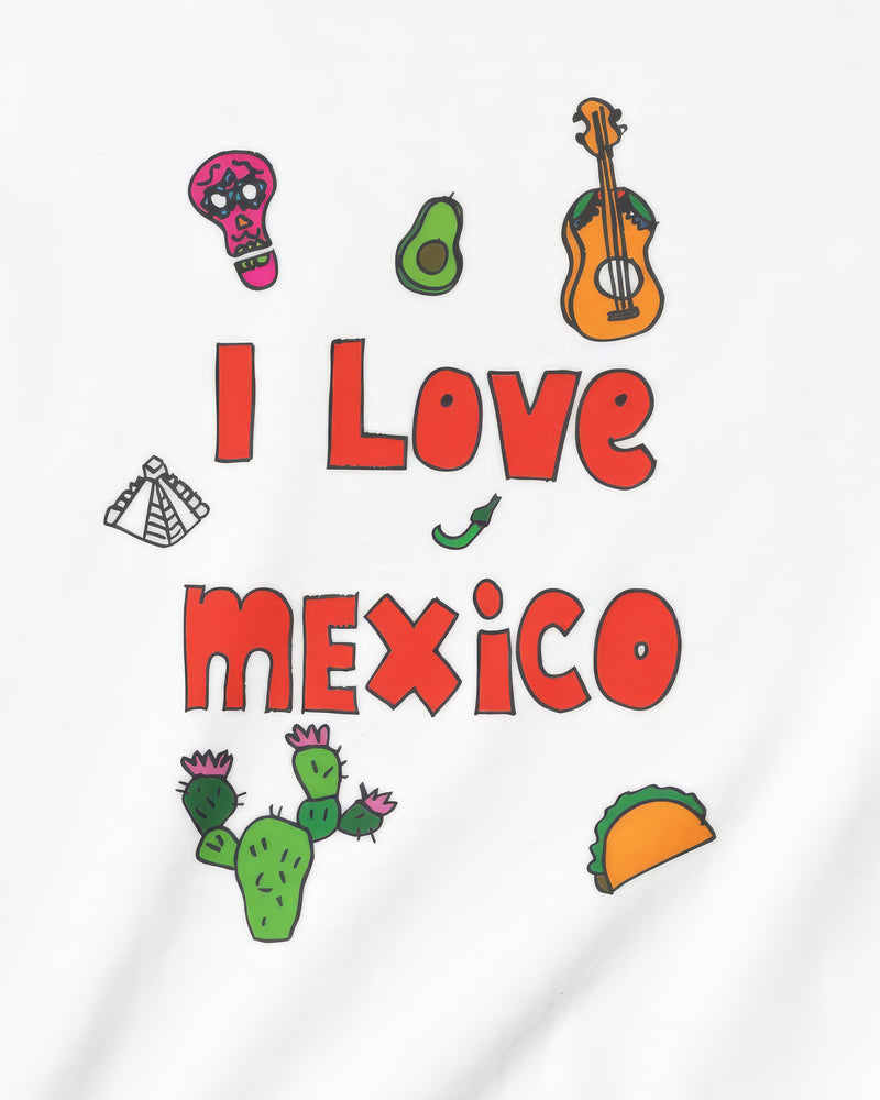 I Love Mexico in White