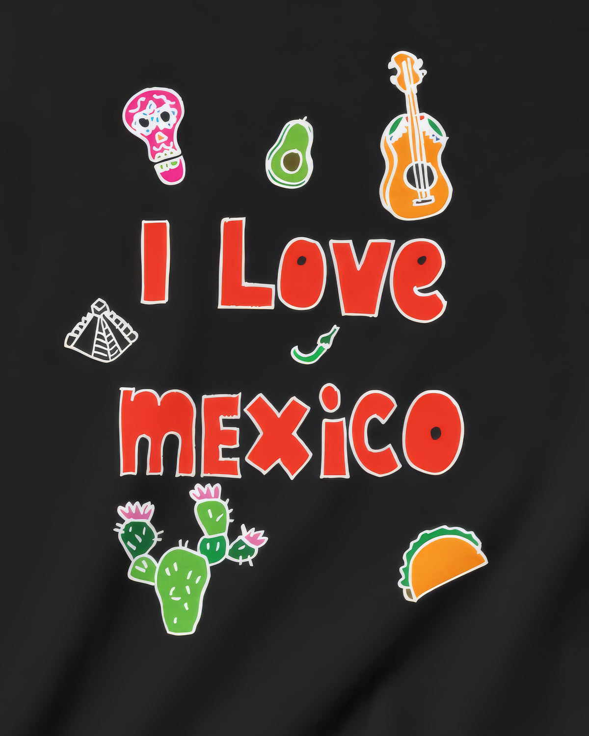 I Love Mexico in White