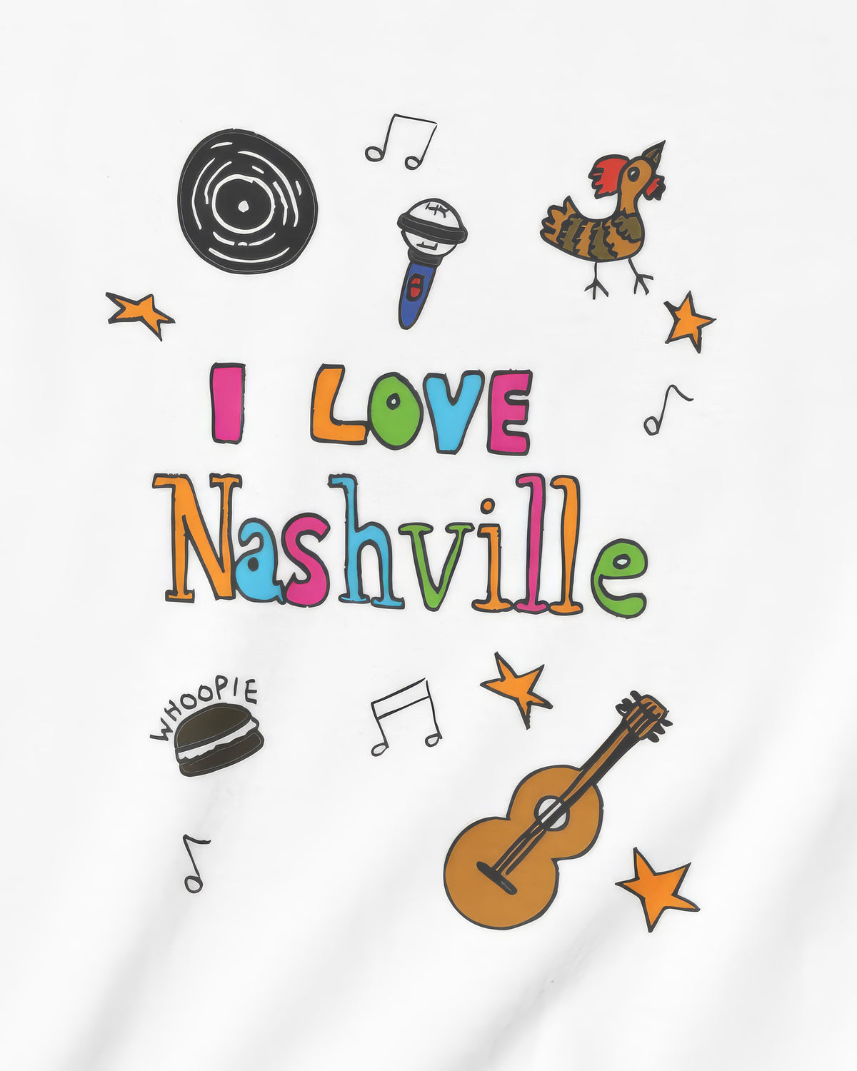 I Love Nashville in White