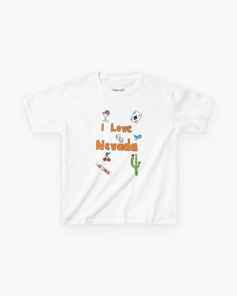 I Love Nevada in White