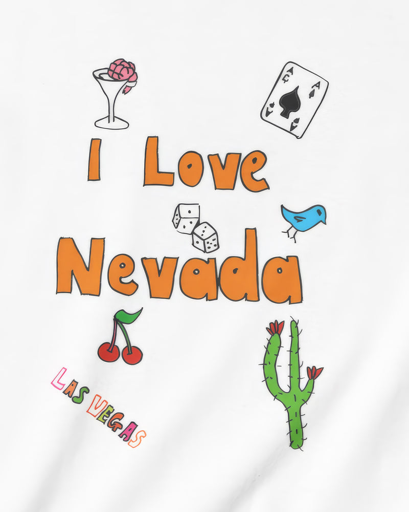 I Love Nevada in White