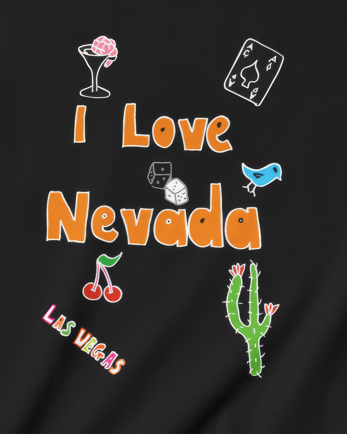 I Love Nevada in White