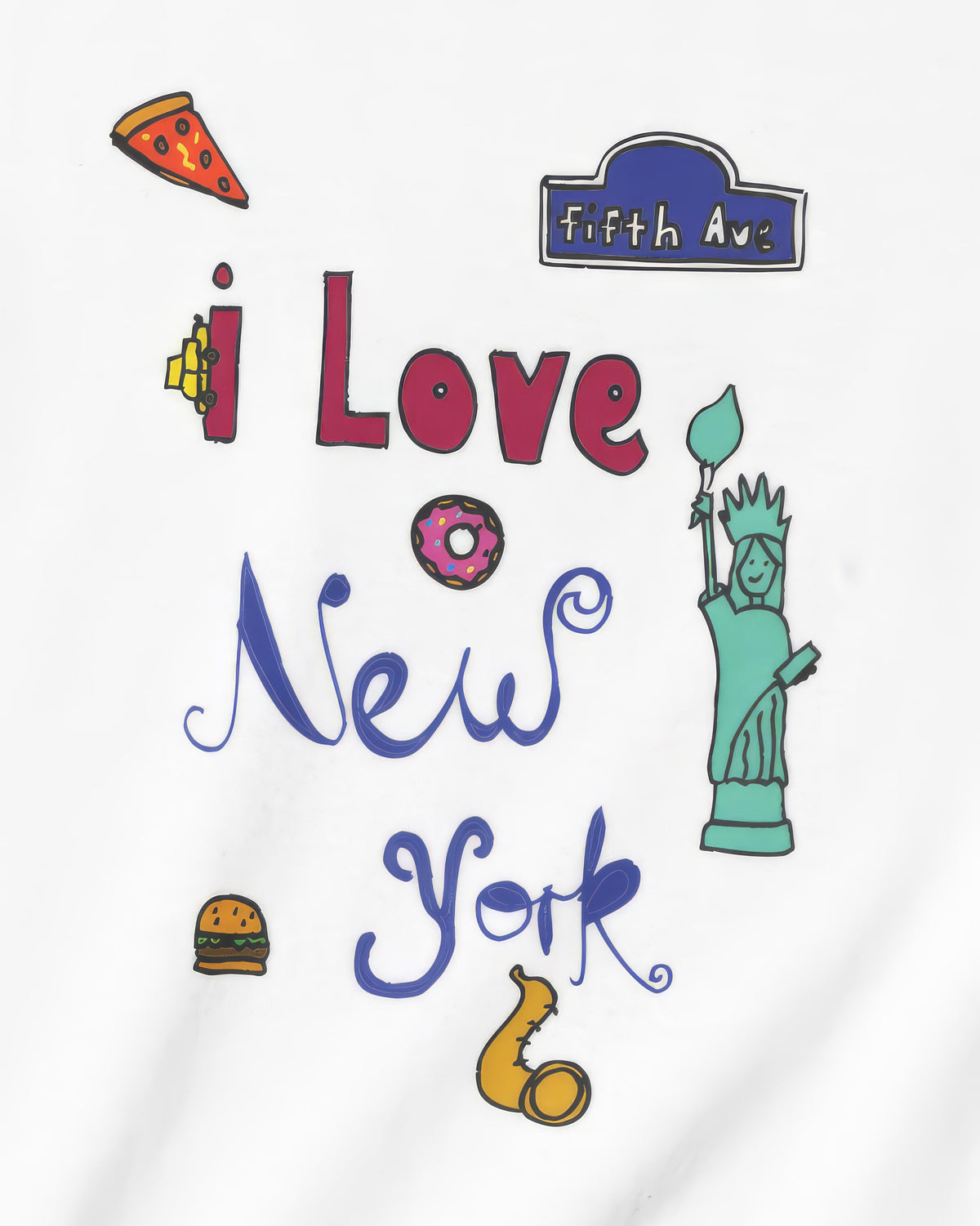 I Love New York in White