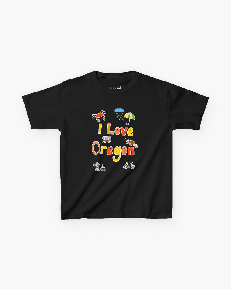 I Love Oregon in Black