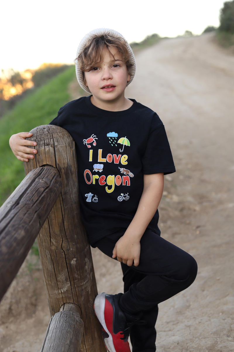 I Love Oregon in Black