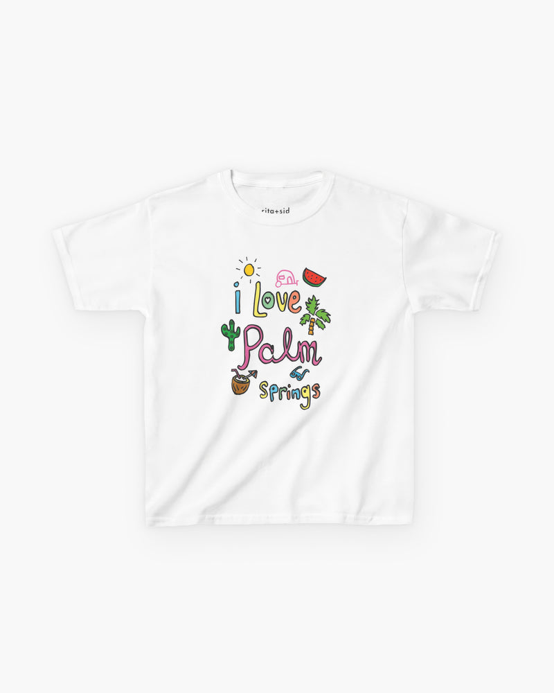 I Love Palm Springs in White