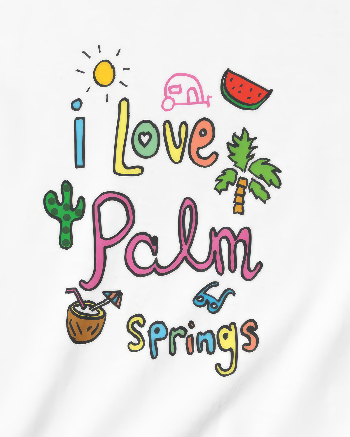I Love Palm Springs in Black