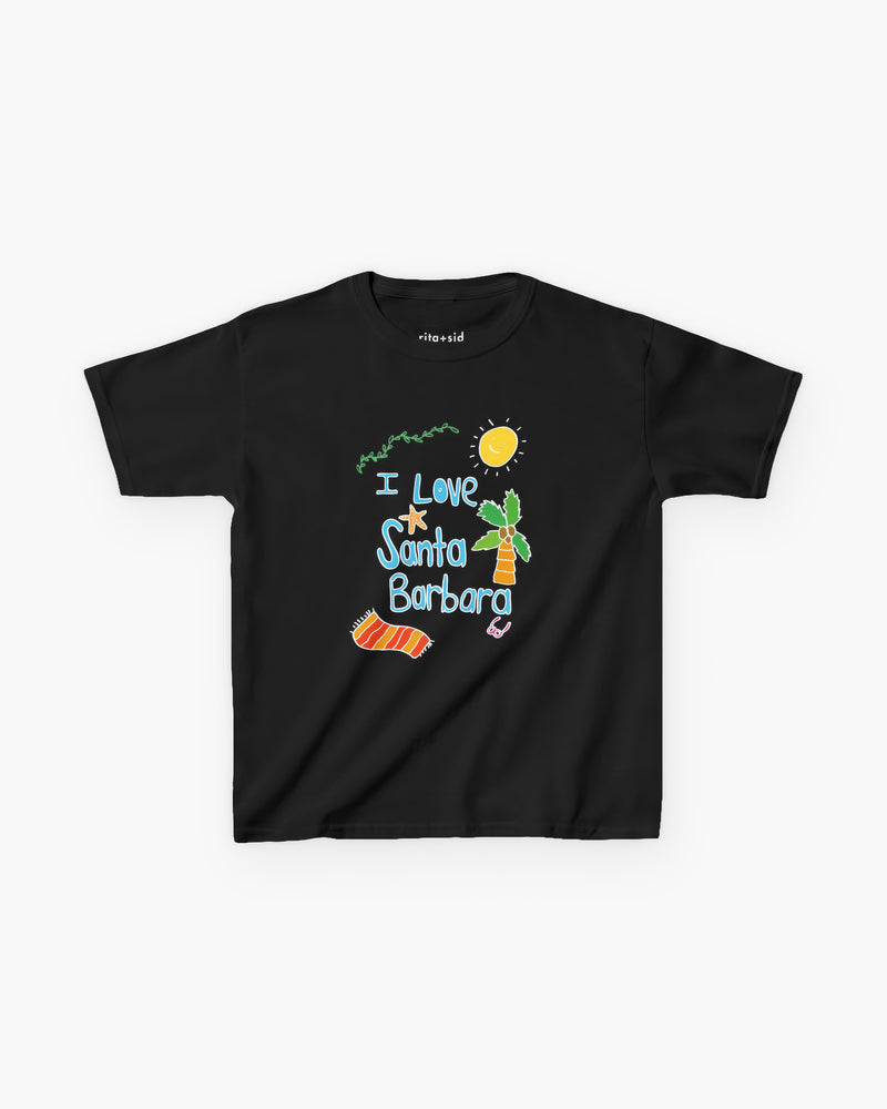 I Love Santa Barbara in Black