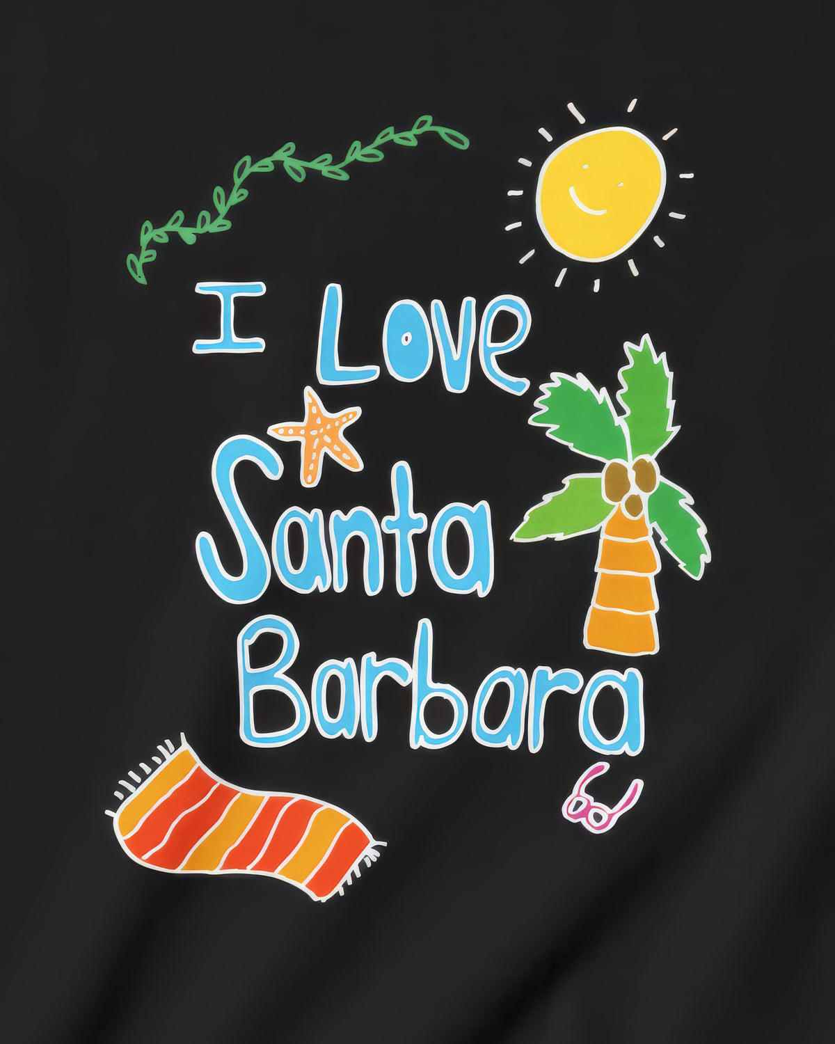 I Love Santa Barbara in Black