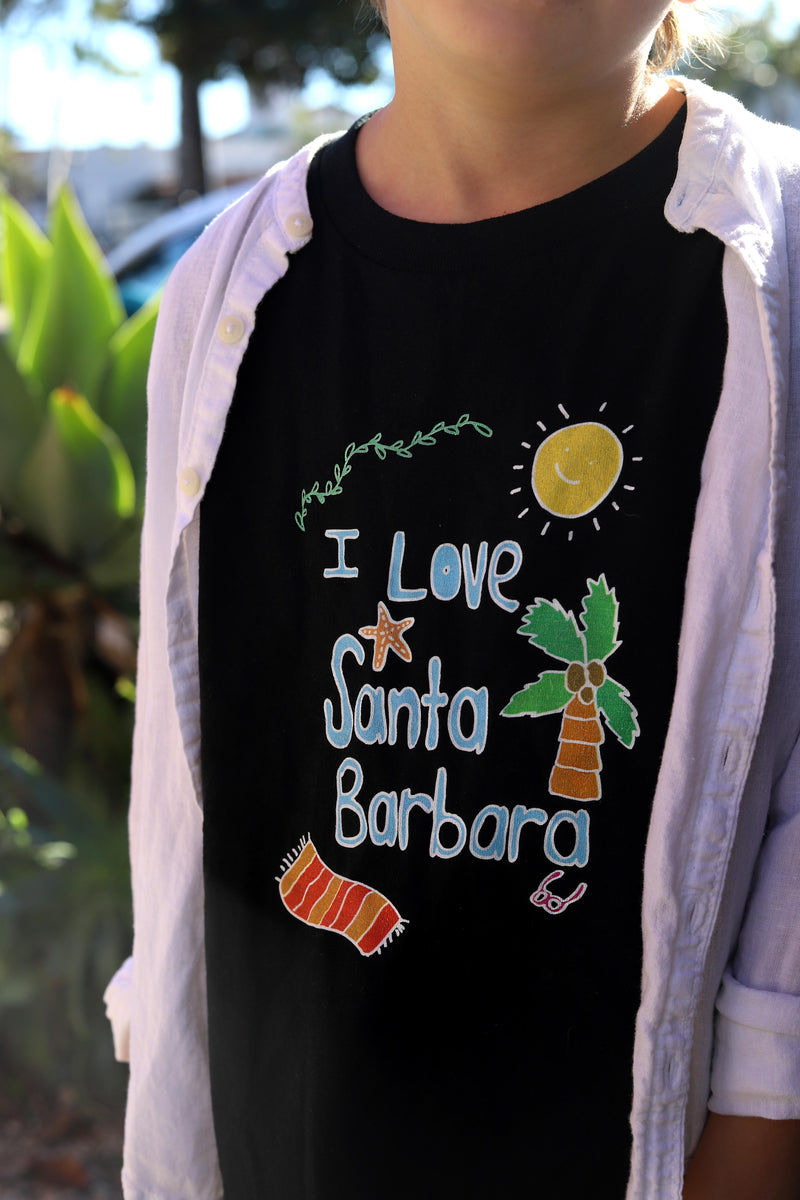 I Love Santa Barbara in Black