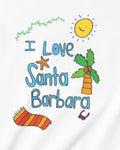I Love Santa Barbara in White