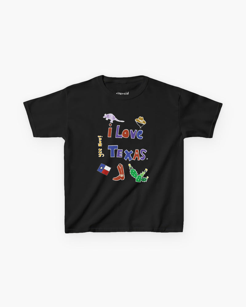I Love Texas in Black