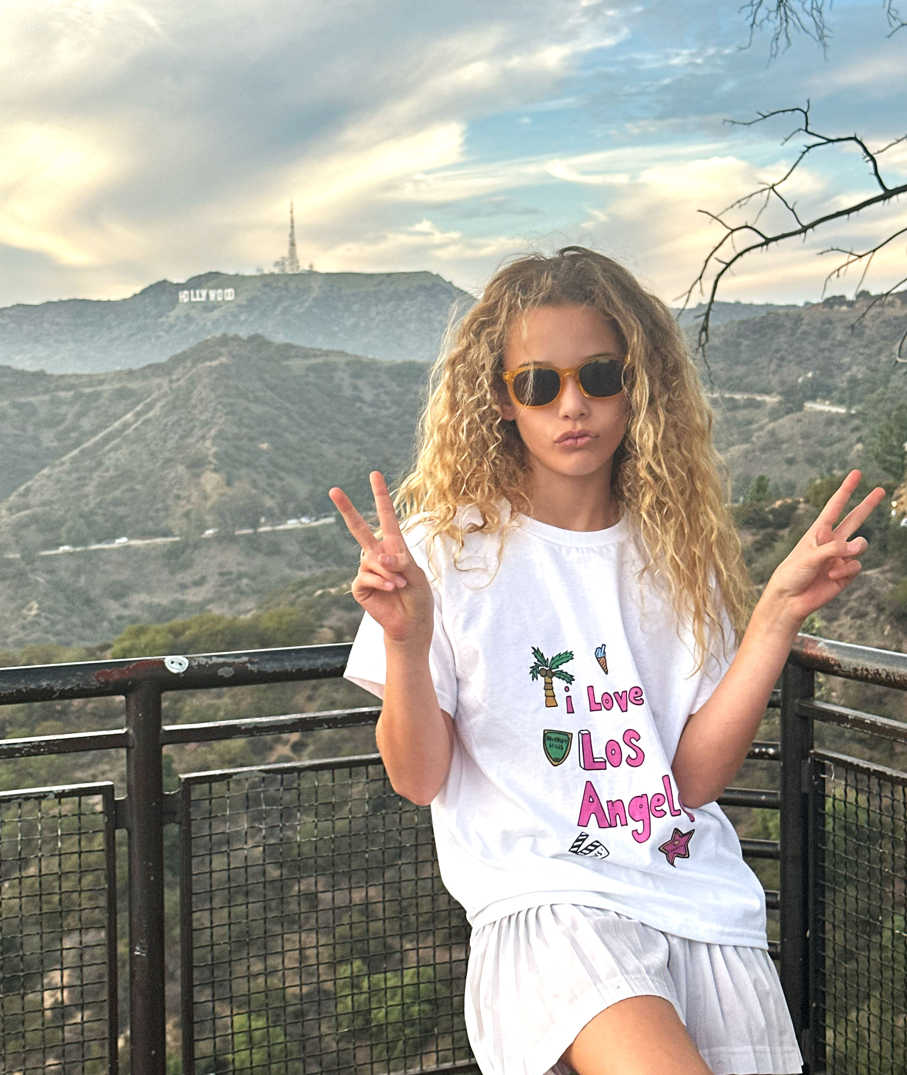Rita wearing the I Love Hollywood T-Shirt